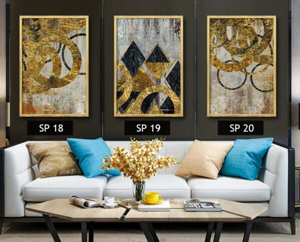 סט 3 תמונות קנבס בצבעים מיוחדים