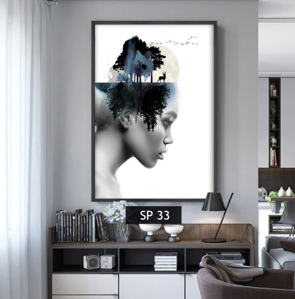 תמונת קנבס אישה לילה SP 33