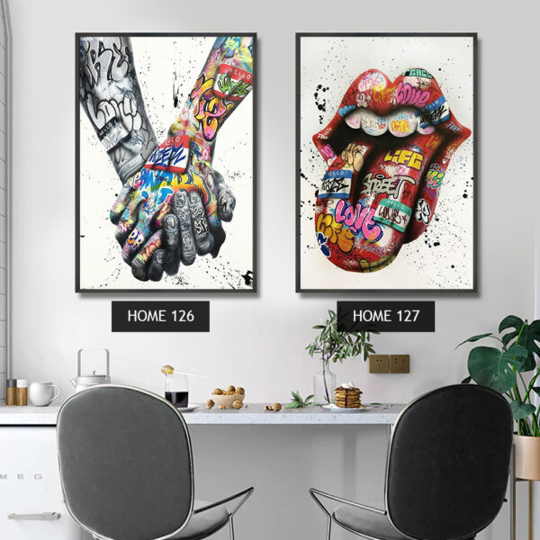 סט 2 תמונות קנבס צבעוניות