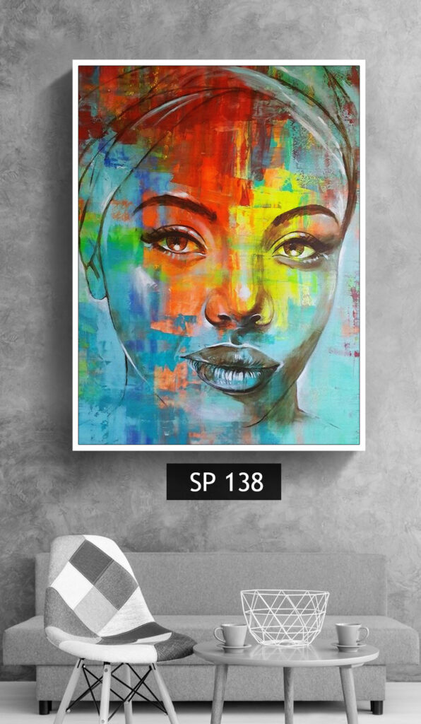 תמונת קנבס אישה בשלל צבעים SP 138