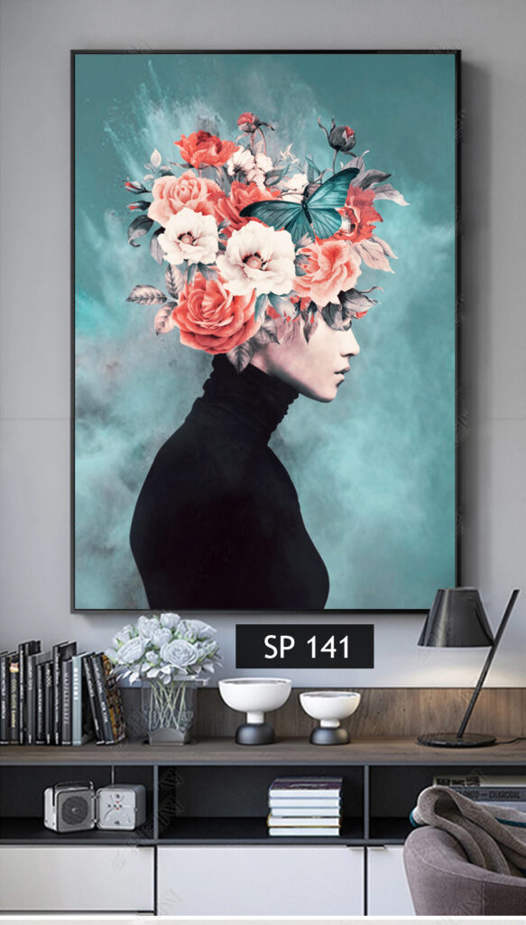 תמונת קנבס מעוצבת עם מריחות מכחול עדינות SP 141