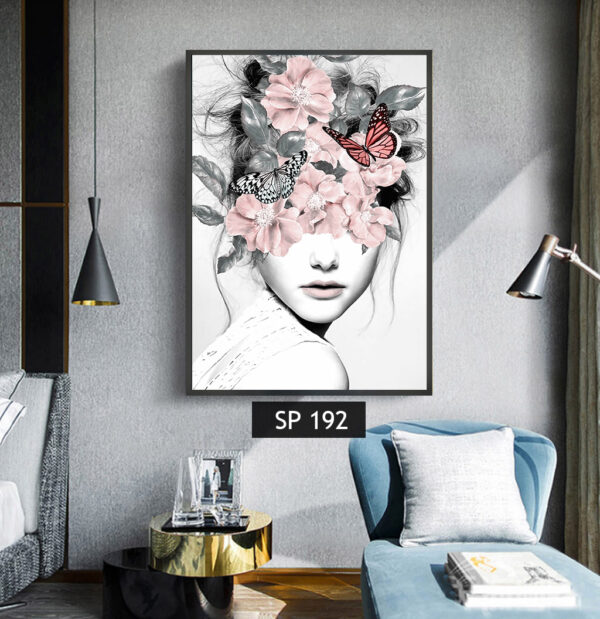 תמונת קנבס אישה עם פרחים SP 192