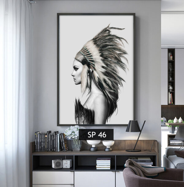 תמונת קנבס אישה בשחור לבן SP 46