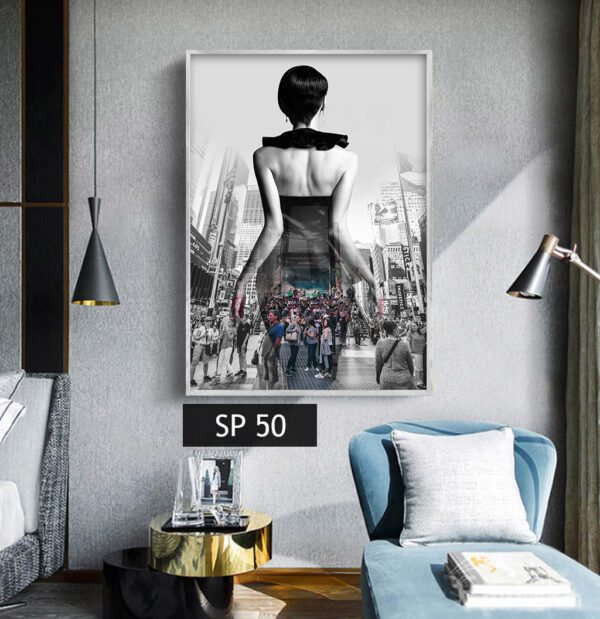 תמונת קנבס אישה בעיר SP 50