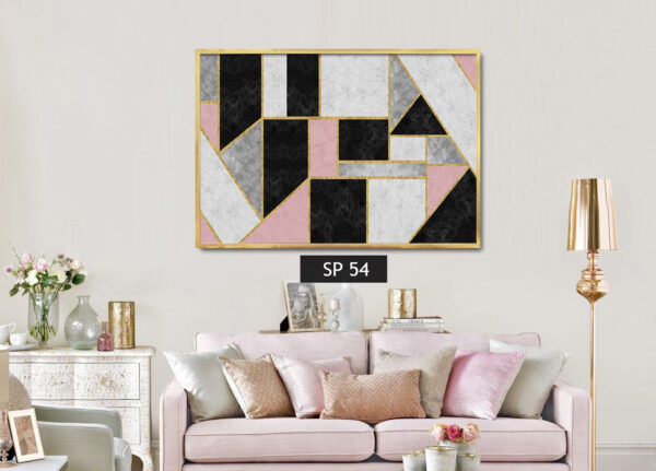 תמונת קנבס של צורות עם 4 צבעים SP 54