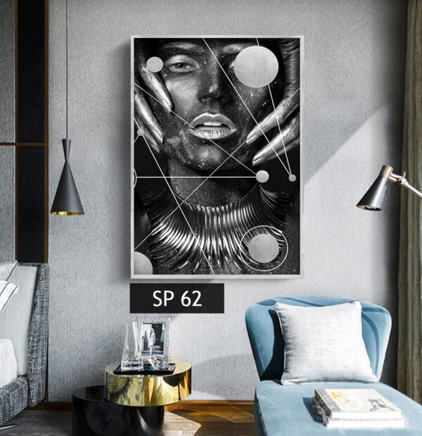 תמונת קנבס אישה בשחור לבן SP 62