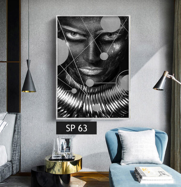 תמונת קנבס אישה שחור לבן SP 63