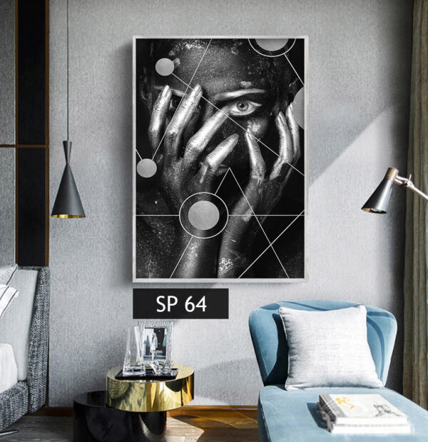 תמונת קנבס אישה בשחור לבן SP 64