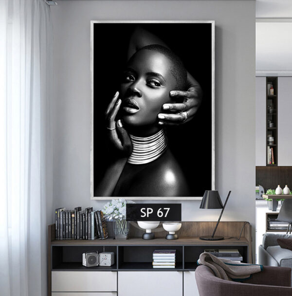 תמונת קנבס אישה בשחור לבן SP 67