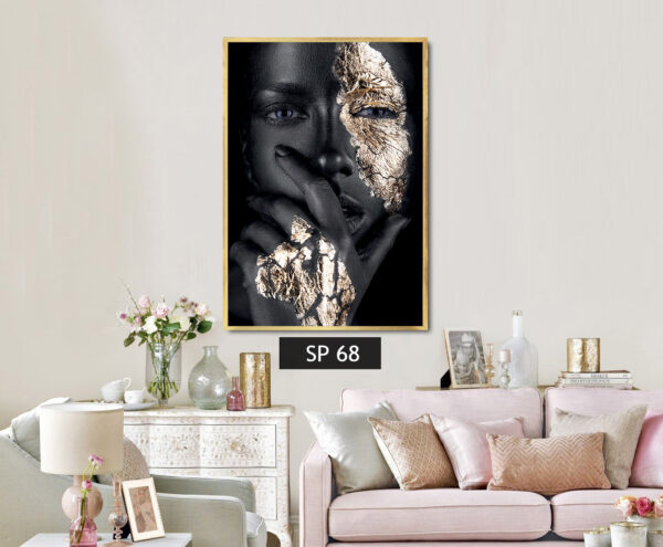 תמונת קנבס בצבע שחור וזהב SP 64