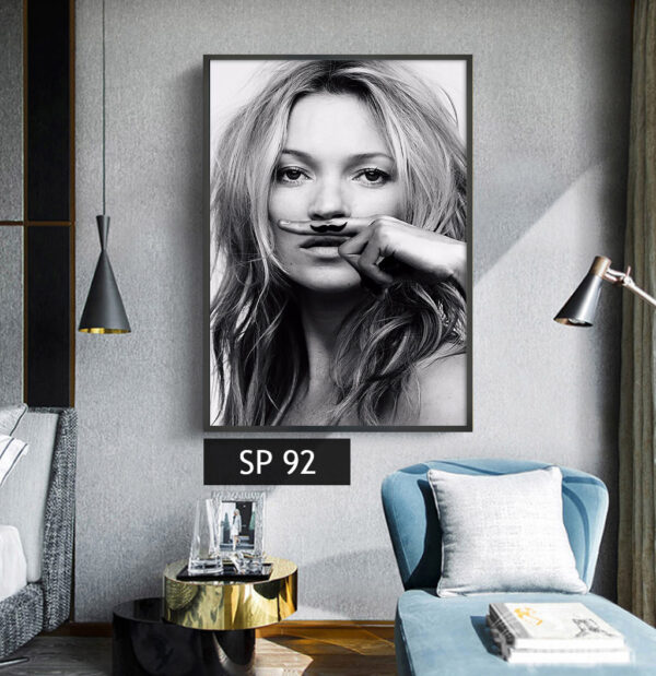תמונת קנבס אישה בשחור לבן SP 92