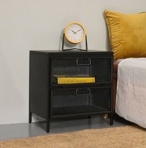 שידת צד מיטה רשת ברזל