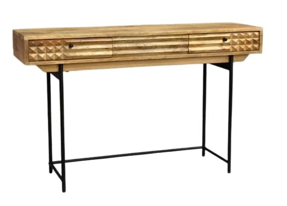 קונסולה עץ טבעי מנגו