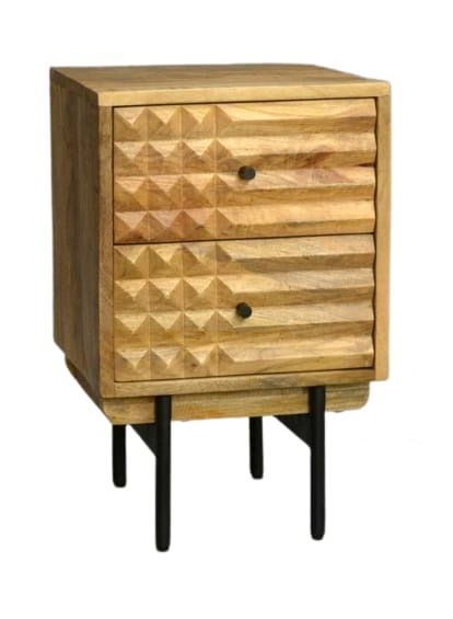 שידה 2 מגידות עץ טבעי מנגו