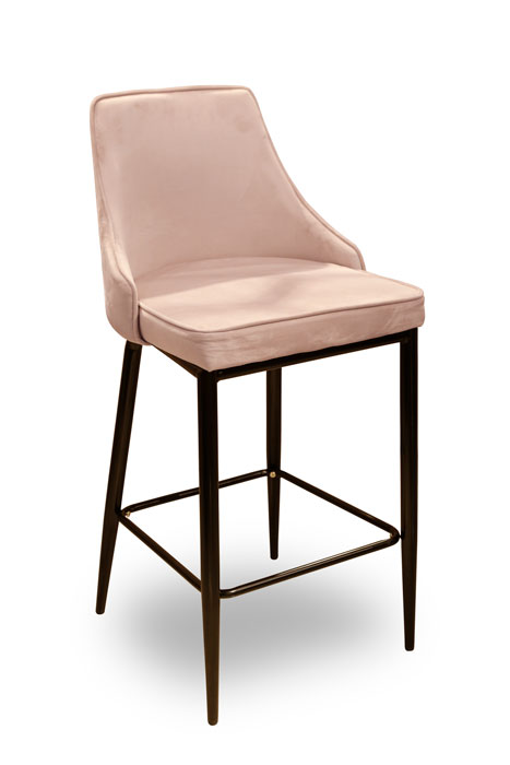 כסא בר SKAI בצבע ורוד במידות 47X46X99/70