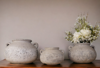 אגרטל 2 ידיות טרקוטה