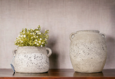 אגרטל טרקוטה 2 ידיות / אגרטל סיר טרקוטה