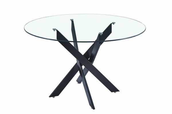 שולחן אוכל עגול STAINLESSBLACK