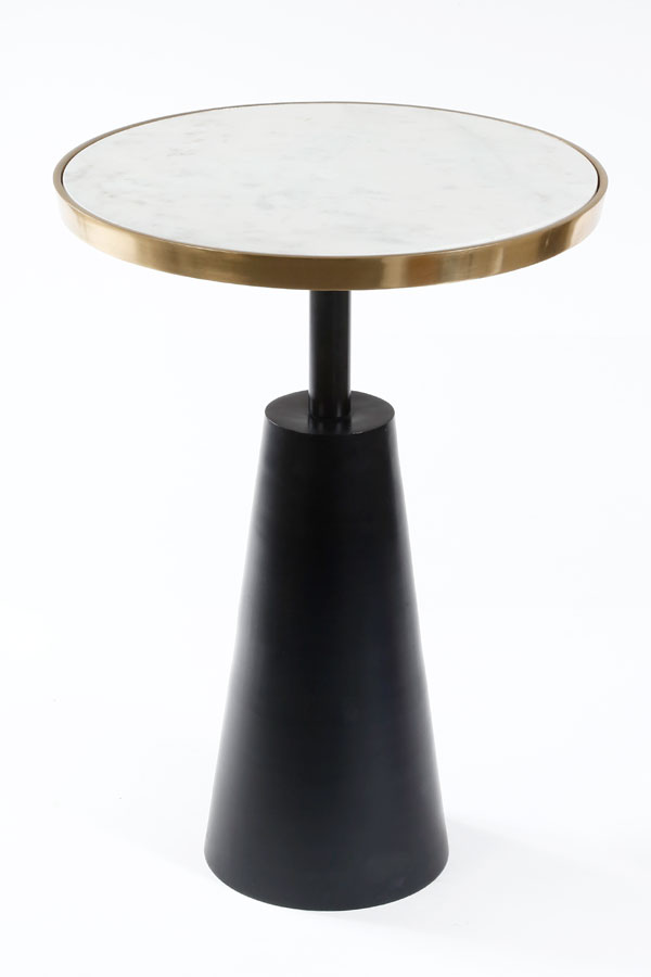 שולחן צד עגול BRASSGOLD MARBLE