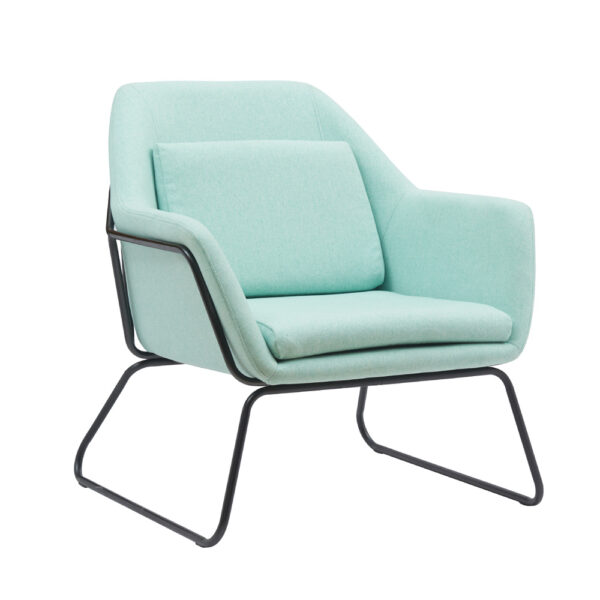 כורסא מעוצבת עם רגלי ברזל דגם לוקס – ירוק