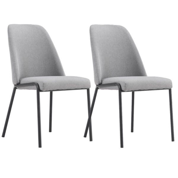 זוג כיסאות מעוצבים לפינת אוכל עם רגלי ברזל דגם אילן