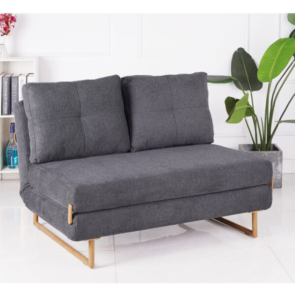 ספה 120 סמ נפתחת למיטה מרופדת בד רחיץ דגם שלי 120-אפור כהה