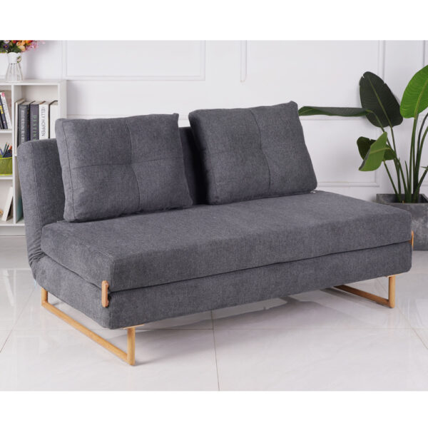 ספה 150 סמ נפתחת למיטה זוגית מרופדת בד רחיץ דגם עינב 150-אפור