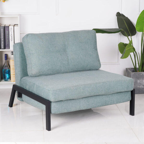 כורסא נפתחת למיטה מרופדת בד רחיץ דגם עינב– ירוק