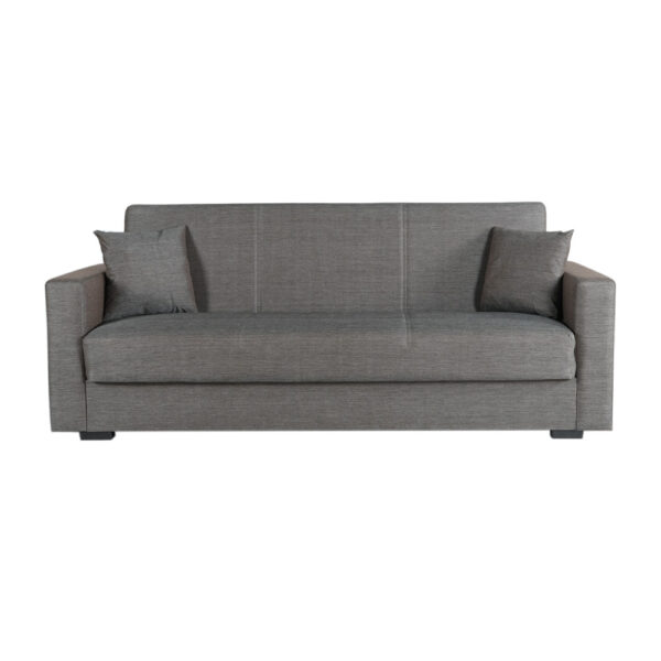 ספה תלת מושבית נפתחת למיטה רחבה עם ארגז מצעים דגם נטע-חום