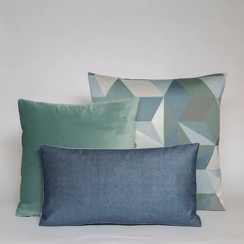 סט 3 כריות cube blue