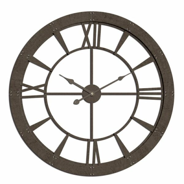 שעון קיר מתכת MANLOLAL בגודל 80X80X5