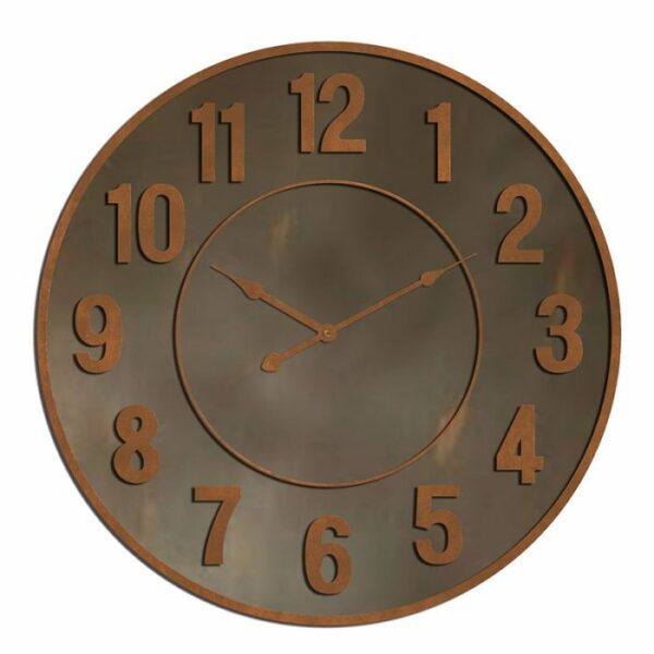 שעון קיר עץ MANLOLAL בגודל 80X80X5