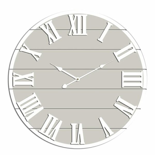 שעון קיר עץ MANLOLAL בגודל 80X80X5