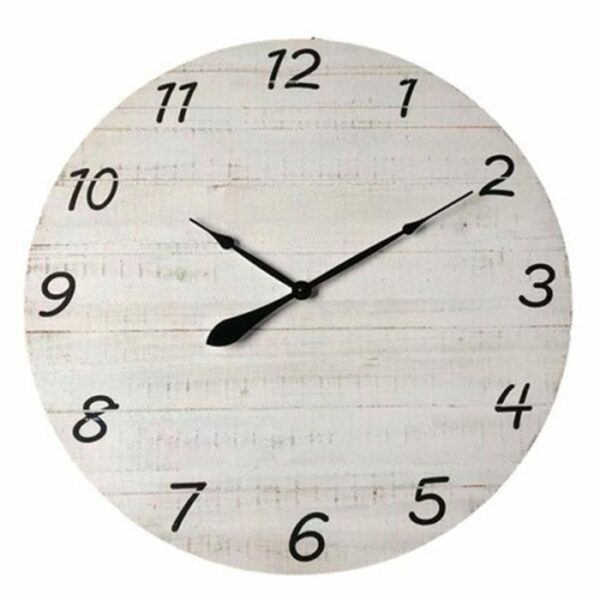 שעון קיר עץ MANLOLAL בגודל 80X80X5