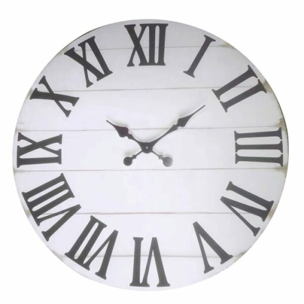 שעון קיר עץ MANLOLAL בגודל 80X80X5