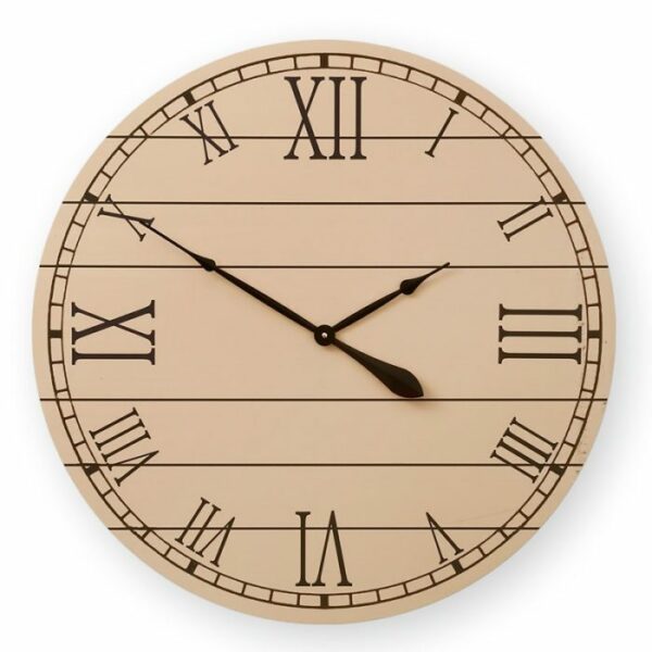 שעון קיר עץ MANLOLAL בגודל 80X80X5