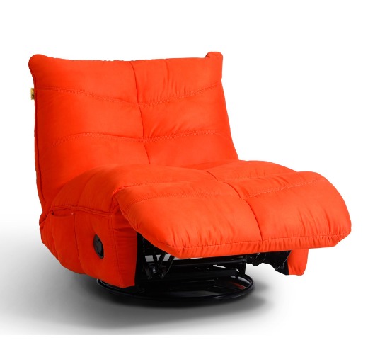 כורסת טלוויזיה מתנדנדת ומסתובבת עם הדום נשלף CHEERS צ’ירס דגם צינג-צונג כתום