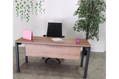 שולחן משרדי רוחב 140 ס``מ דגם דינו צבע עץ כהה