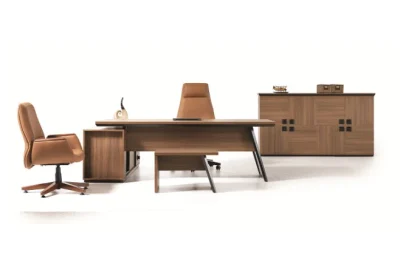 שולחן עבודה MUSTANG כולל הרחבה 235 ס``מ צבע MOON/BLACK