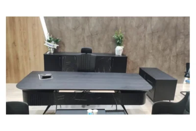 שולחן מנהל יוקרתי 220 ס``מ שמיר צבע שיש