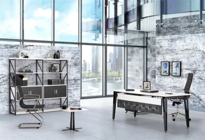 שולחן משרדי הילי לבן רוחב 160 ס``מ