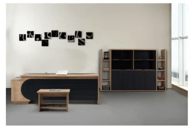 שולחן עבודה Selcuklu כולל הרחבה 235 ס``מ צבע UD/ANTHRACITE שלוחה צד ימין