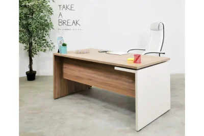 שולחן לעמדת עובד/ת דגם עידו אורך 140 ס``מ - גוון אגוז שמנת