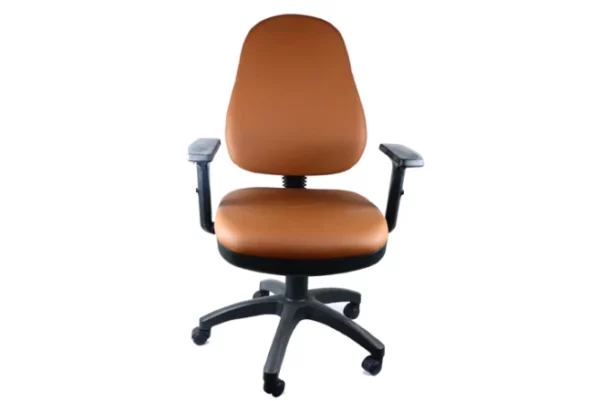 כסא משרדי מירון -ידיות מתכווננות PU חום