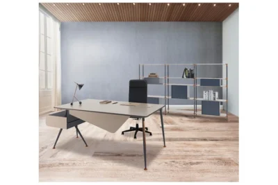 שולחן צמרת עם שלוחת מגירות צדדית רוחב 140 ס``מ