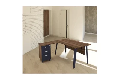 שולחן משרדי דגם ברק עם שלוחה רוחב 180 ס``מ