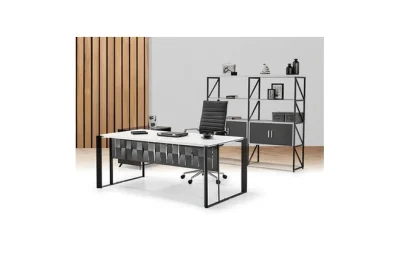 שולחן משרדי לוסי לבן רוחב 160 ס``מ