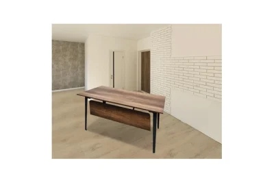 שולחן משרדי דגם רומי ללא שלוחה רוחב 160 ס``מ  צבע עץ כהה