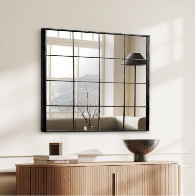 מראה ריבועים - שחור