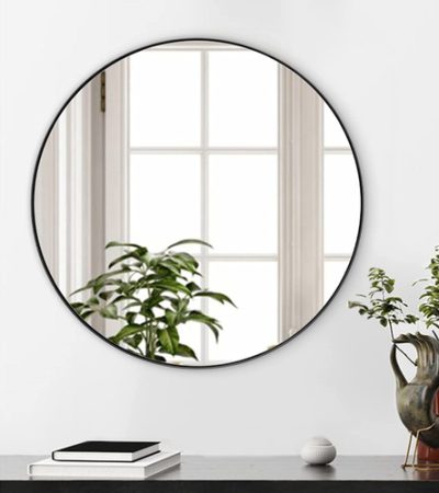 מראה עגולה דקה- שחור